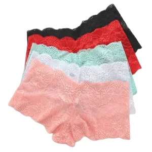 CINVIK S XL Sexy Women’s Lace Panties Underwear Intimate Underpants Lingerie Women Boyshort Pantys Floral Briefs Female