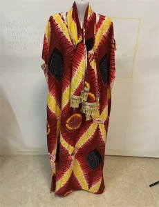 Casual African Women’s Printed Maxi Dresses Plus Size Fashion Clothing for Muslim Women