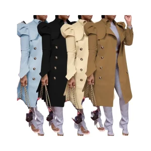 Casual Coats and Windbreaker Jacket Fashion Long Coat Women’s Trench Coats for Woman