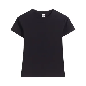 Casual Fashion 230GSM Spandex Cotton Custom Logo Slim Fit Street Wear O-Neck Short Sleeve Silk Screen Print Women’s T-shirts