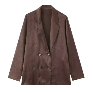 Casual Fashion Spring New Arrival Women’s Double-Breasted Long-Sleeve Blazer 4387177 4387077