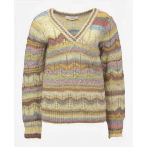Casual Knitwear Knit Women Clothing Sweater Pullover Long Sleeve Sweater Women Striped Knit Sweater