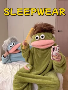Casual Loungewear Funny Couple Pajamas Women’s Party Wear Robe Femme Women’s Sets Clothing Summer Sleepwear IM77K W
