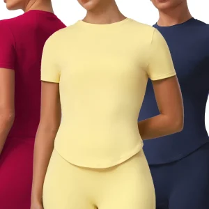 Casual New Design Solid Color Moisture Wicking Gym Clothing Activewear Women’s Sports Top