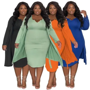 Casual Plus Size Women Clothing Outfits and Dress Set Casual Daily Wearing