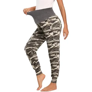 Casual Pregnancy Clothing Pregnant Women’s Outfits Waist Pants with Pocket Stretch Belly Trousers Maternity Pants Dress
