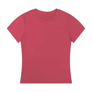 Casual Regular Shoulder T-Shirt for Women Summer Slim Fit Short Style Screen Print Heavyweight Women’s T-shirt