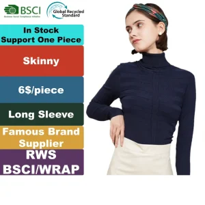 Casual Women’s Sweater Solid Color with Striped Pattern Knitted Pullover Modern Fashion Roupas Femininas