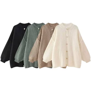 Casual Women’s Warm Sweater Cardigan Korean Style Knitted Sweater