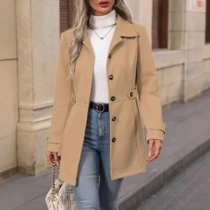 Casual Women’s Woolen Coat for Ladies