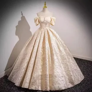 Champagne French Engagement Toast Dress Bride’s Evening Gown Women’s New High-End One Shoulder Coming of Age Princess Dress