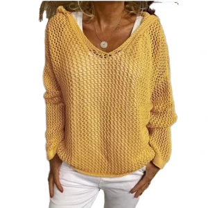 Chic Solid Color Knitted Cardigan Women V Neck Single Breasted Soft Lightweight Sweater Autumn Layering Knitwear