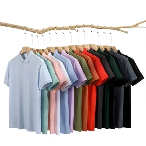 China Bangladesh Factory Price OEM Customized Logo Embroidery Cotton Short Sleeve Solid Color Casual Slit Workwear Polo T Shirt