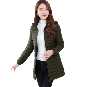 China Supplier Custom Women’s Winter Jacket With Hood Full Length Jacket Women