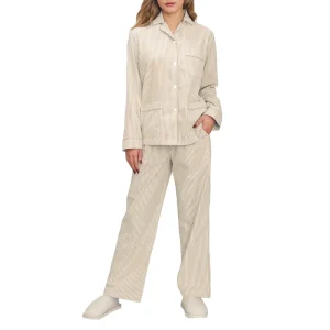 Classic Striped Women’s Pajamas Soft 100% Cotton Sleepwear Pjs Pyjamas Ladies Pijamas 2 Pieces Loungewear Set