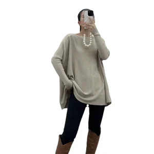 Clothing Manufacturers Custom Spring and Autumn Women’s Plus Size Loose Sweater Coat Poncho Top