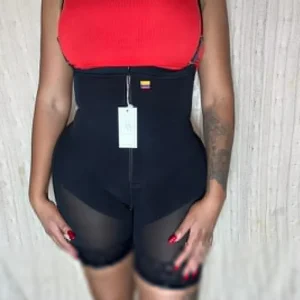 Combinaison Zip Knee Length Underbust Body Shaper Fajas for Women Postpartum Girdle Body Shaper Compression Garment Eye N Hook