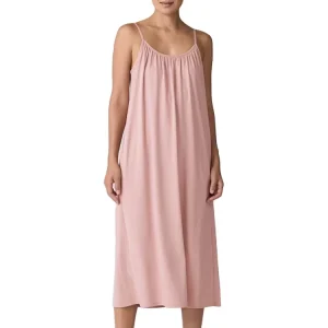 Cotton Interlock Sleep Dress Organic Women’s Nightgown Soft Slip Dress Spaghetti Straps Sleepwear