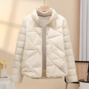 Cotton Women’s Solid Color Fashionable Casual Warm Jacket