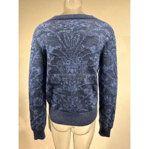 Cozy Anti-Pilling Vintage Women’s Mohair Sweater with Front Embroidered Character Logo Elegant Winter Cardigan
