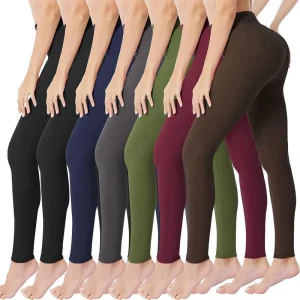 Creamlush High Waisted Knee-Length Leggings Women Buttery Soft Stretchy Tummy Control Workout Yoga Running Pants (S-3XL)