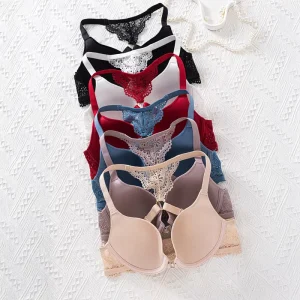 Cross border Bestseller Thin Underwire Push Up Solid Front Closure Padded Bra (Nylon Cotton) Summer Exclusive
