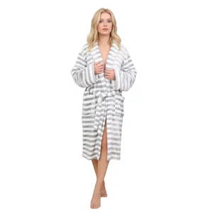 Cross border Custom Coral Fleece Elastic Waist Buttoned Bathrobe Thick Absorbent Large Size Couple Hotel Foreign Trade