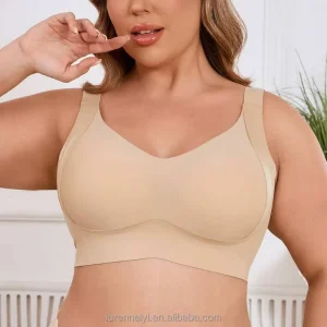 Cross-border Full Cup High-support Lifting Bra Plus Size Seamless Bra Wire-free Bra For Women