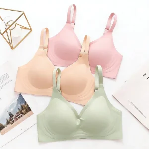 Cross border New Seamless Underwear Women’s Small Chest Gathering Sports Bra No Steel Ring Adjustable Nylon Spandex All season