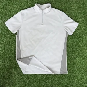 Custom 1/4 Zip Stand Collar Moisture Wicking Athletic Short Sleeve For Sports Tennis Color Block Outdoor Men’s Golf Polo Shirt