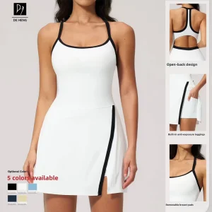 Custom Activewear Halter Quick Dry Running Fitness Yoga Casual Sports Womens Tight Dress