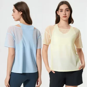 Custom Activewear Manufacturers Yoga Top for Women Athletic Wear Classic Sports T Shirt Recycled Activewear Women’s Gym T Shirts