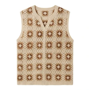 Custom American British German Style Men’s Sweater Knitwear Polo Design Soft Comfortable Tank Top Sweater Breathable Vintage