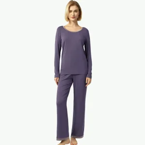 Custom Bamboo Thermal Loungewear Women’s Sleepwear Pajama Set Autumn Winter Spring Summer Pattern Drawer Pyjamas