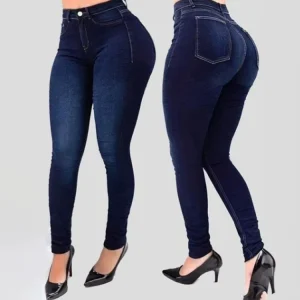 Custom Breathable Skinny Pencil Pants Casual Denim Plus Size Women’s Jeans