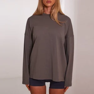 Custom Casual Sport Oversized Blank Cotton Women T Shirt Long Sleeve T Shirt