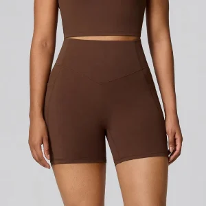Custom Casual Summer Women Jogger Sweat Shorts Tummy Control Scrunch Butt No Front Seam Stretchy Sexy Gym Yoga Shorts