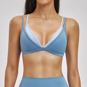 Custom Color Contrast Women Breathable Adjustable Good Support Dance Sports Yoga Bras