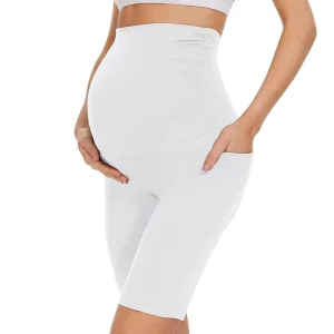 Custom Color Size Maternity Yoga Wear Maternity Gym Wear with Pocket Solid Color Soft Maternity Wear for Women