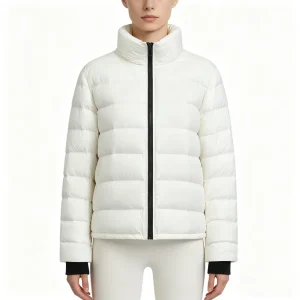 Custom Comfortable Elegant Puffy Short Women Goose Down Jacket Winter Outdoor Fashion Warm Coat