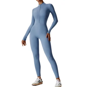 Custom Compression Yoga Romper Workout Jumpsuit Bottom Pants Sexy Sports Long sleeved Women’s Yoga Sports Suit