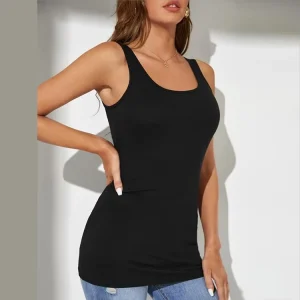 Custom Crop Top Female Sleeveless Casual Basic Camisole Tops for Women Slim Fit Knit Fitness Ladies Tank Top