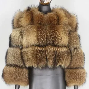 Custom Cropped Ladies Jacket Winter Fall Clothes Coat Fur for Woman