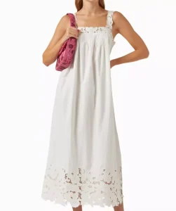 Custom Design Women Long Lace Pajamas Camisole Maxi Dress Casual Dresses Lady Elegant Women’s Dress