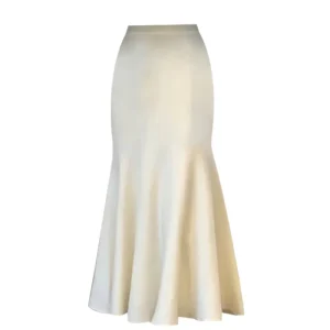 Custom Elastic High Waist Washed Simple Solid Long Knitted Skirt Women’s Maxi Wrap Hip Mermaid Skirt