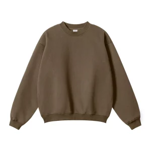 Custom Embroidered Blank Heavy Pullover Sweatshirt 100% Cotton Plain Thick Round Neck Sweater Hoodies For Men