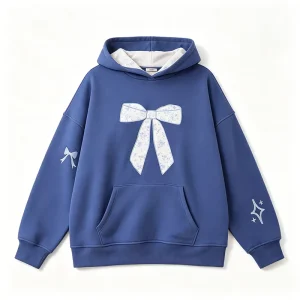 Custom Embroidered Women Heavyweight Hoodie Lined Oversized Drop Shoulder Streetwear Winter Casual Top Soft Warm