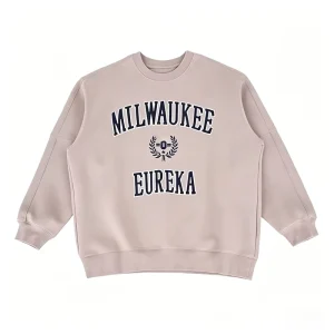 Custom European American Sports Embroidery Polyester Cotton Crew Neck Women’s Sweatshirt Breathable Winter Formal Style