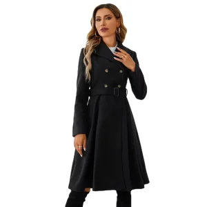 Custom Factory Women Winter Clothes Long Sleeve Coat for Ladies Women’s Clothing Winter Button Long Women’s Coat