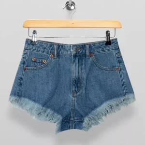Custom Fashion Mini Women’s Denim Shorts Jean Low Waist with Tassels Lace Jeans for Women